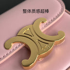 CELINE Triomphe 11 PASTEL PINK Shiny Calfskin Handbag