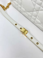 DIOR CARO BOX 19 IN WHITE CALFSKIN