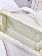 DIOR CARO BOX 19 IN WHITE CALFSKIN
