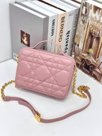DIOR CARO BOX 19 IN LIGHT PINK CALFSKIN