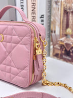 DIOR CARO BOX 19 IN LIGHT PINK CALFSKIN