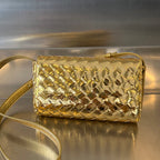 BOTTEGA VENETA ANDIAMO 21 IN GOLDEN LAMBSKIN