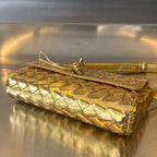 BOTTEGA VENETA ANDIAMO 21 IN GOLDEN LAMBSKIN