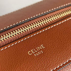 CELINE UNDERARM BAG 34 SOFT TAN BROWN CALFSKIN