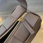 BOTTEGA VENETA BRICK CASSETTE 28 IN MEDIUM BROWN CALFSKIN