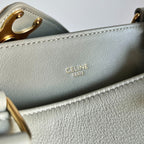 CELINE TRIOMPHE 37 SOFT CALFSKIN HANDBAG EICRU BEIGE