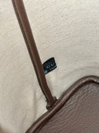 GUCCI OPHIDIA SMALL TOTE BAG 31 BEIGE CANVAS AND BROWN CALFSKIN