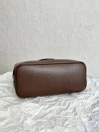 GUCCI OPHIDIA SMALL TOTE BAG 31 BEIGE CANVAS AND BROWN CALFSKIN