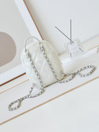 CHANEL BACKPACK 22 IN WHITE FABRIC SILVER HARDWARE