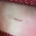 BOTTEGA VENETA SMALL CABAT 32 IN BURGUNDY RED LAMBSKIN