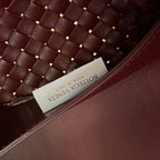 BOTTEGA VENETA SMALL CABAT 32 IN BURGUNDY RED LAMBSKIN