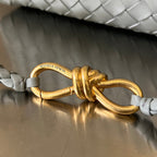 BOTTEGA VENETA SMALL ANDIAMO 29 IN GREY LAMBSKIN