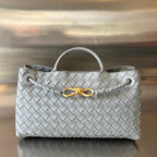 BOTTEGA VENETA SMALL ANDIAMO 29 IN GREY LAMBSKIN