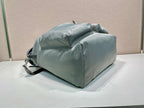 PRADA TRIANGLE LOGO BACKPACK 45 IN ASH GRAY RE-NYLON