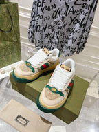 GUCCI SCREENER 50 SNEAKER LIGHT BROWN CALFSKIN