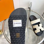 HERMES CHYPRE EPSOM Sandal white Leather