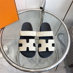 HERMES CHYPRE EPSOM Sandal white Leather