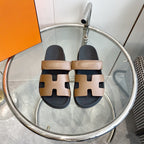 HERMES CHYPRE EPSOM Sandal brown Leather