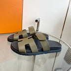 HERMES Chypre Sandal Clay Mastic Calfskin Leather