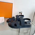 HERMES Genius Sandal Black Leather