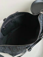 DIOR WEEKENDER 40 IN BLACK MAXI OBLIQUE JACQUARD