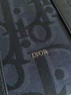 DIOR WEEKENDER 40 IN BLACK MAXI OBLIQUE JACQUARD