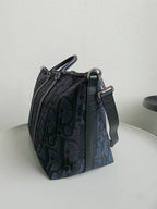 DIOR WEEKENDER 40 IN BLACK MAXI OBLIQUE JACQUARD