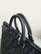 DIOR WEEKENDER 40 IN BLACK MAXI OBLIQUE JACQUARD