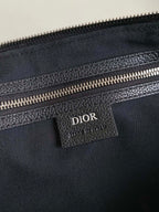 DIOR WEEKENDER 40 IN BEIGE AND BLACK MAXI OBLIQUE JACQUARD