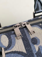 DIOR WEEKENDER 40 IN BEIGE AND BLACK MAXI OBLIQUE JACQUARD