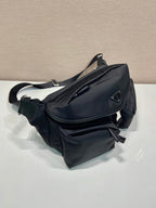 PRADA BELT BAG 27 IN BLACK RE-NYLON