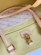 LOUIS VUITTON ONTHEGO 35 IN PEACH DAMIER GIANT CANVAS