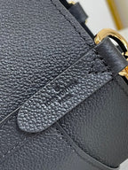 LOUIS VUITTON LOCK AND WALK 20 IN BLACK GRAINED CALFSKIN GOLD HARDWARE