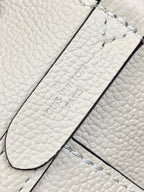 LOUIS VUITTON LOCK AND WALK 20 IN CREAM GRAINED CALFSKIN GOLD HARDWARE
