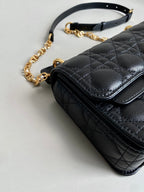 DIOR MINI JOLIE 22 BAG BLACK CALFSKIN