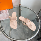 HERMES ISLAND SANDAL CHAMPAGNE PVC WATERPROOF