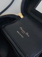 DIOR MINI CARO VANITY 16 BLACK TWEED AND LAMBSKIN