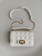 DIOR MINI JOLIE 22 BAG WHITE CALFSKIN