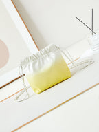 CHANEL MINI 20 HOBO BAG IN WHITE MIX LIGHT YELLOW CALFSKIN