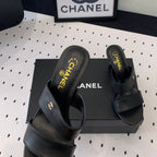 CHANEL MULES black 1 LAMBSKIN