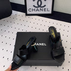 CHANEL MULES black 1 LAMBSKIN