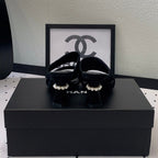 CHANEL MULES black LAMBSKIN