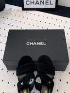 CHANEL MULES black LAMBSKIN