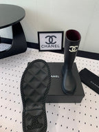 CHANEL rainboot  black coler