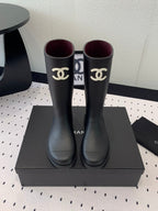 CHANEL rainboot  black coler