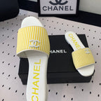 CHANEL MULES yellow LAMBSKIN