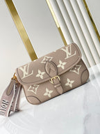 LOUIS VUITTON DIANE 23 IN TOURTERELLE WHITE MONOGRAM EMPREINTE LEATHER