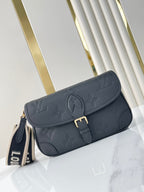 LOUIS VUITTON DIANE 23 IN BLACK MONOGRAM EMPREINTE LEATHER