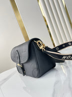 LOUIS VUITTON DIANE 23 IN BLACK MONOGRAM EMPREINTE LEATHER