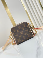 LOUIS VUITTON JUST IN CASE 14 IN BROWN MONOGRAM CANVAS GOLD HARDWARE
